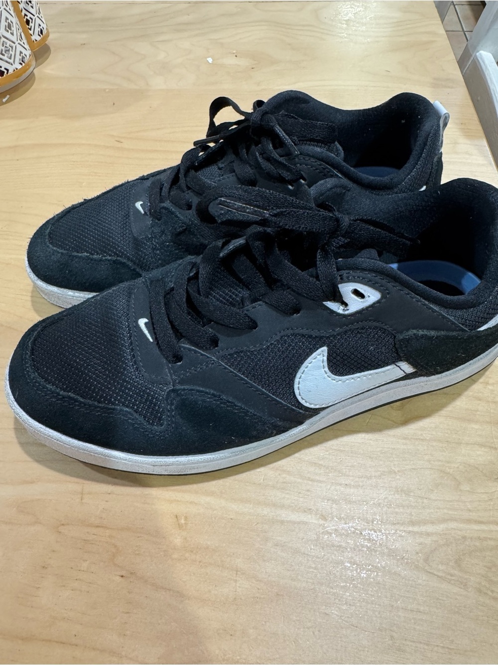 Nike Black Low-Top Sneakers with White Swoosh